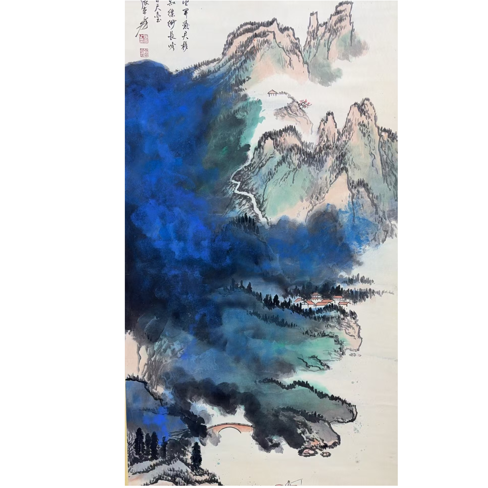 盛世佳作款绘画山水立轴68.138 8.4平尺