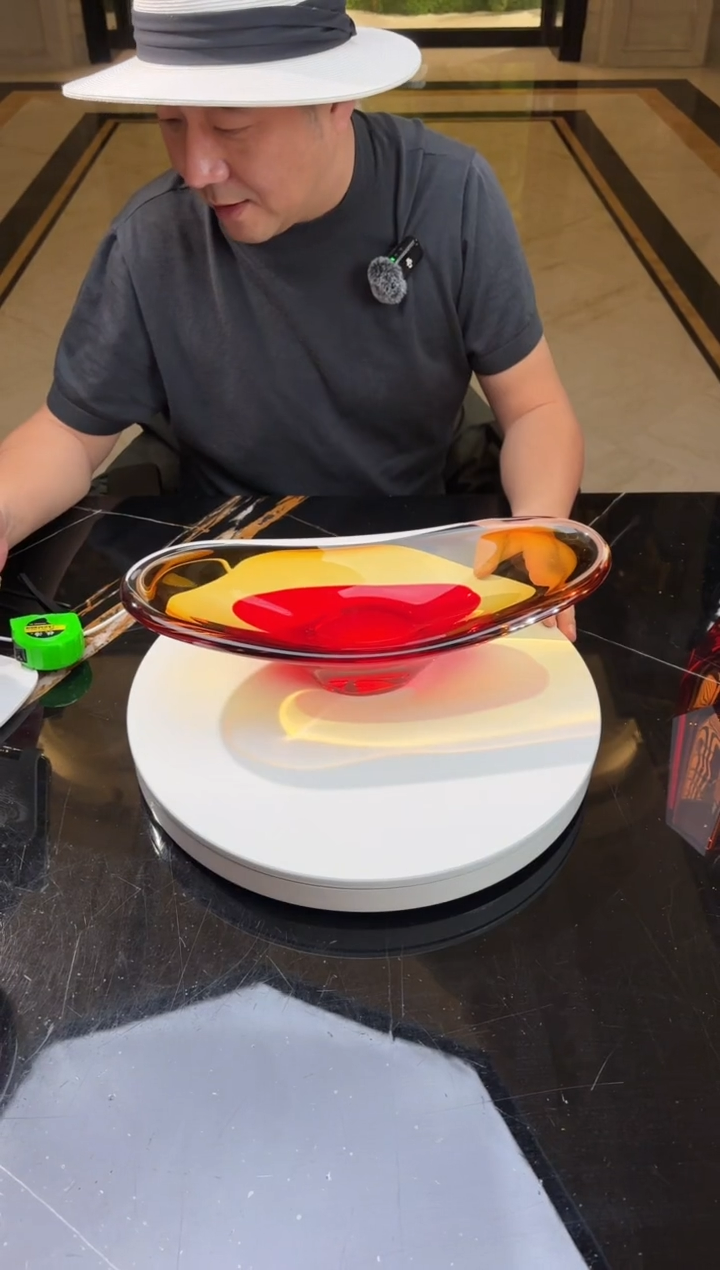 【闪购商品】茶宠AJ02049橙色配红色船型果盘