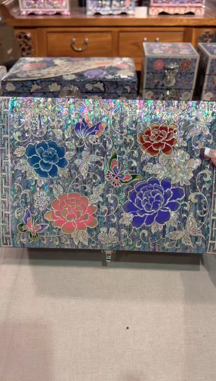 【闪购商品】紫底全满螺·弘贝雅螺钿漆器文化馆 