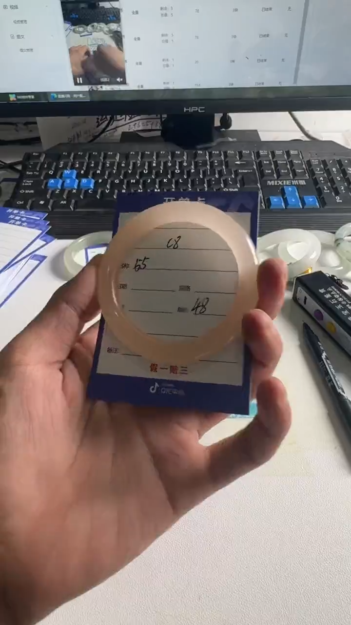 未镶嵌手镯石英质玉c8圈口55