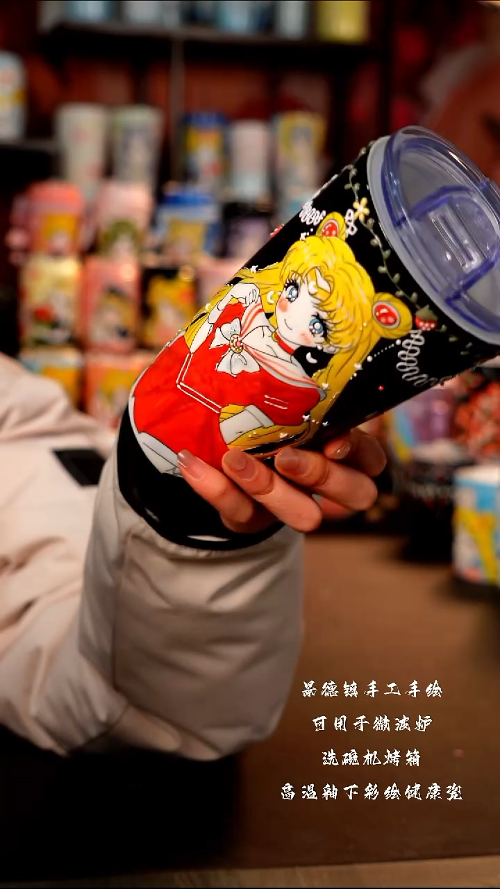 景德镇手工手绘陶瓷杯杯