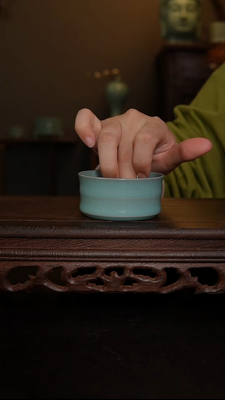 摆件仿古手工竹节杯
