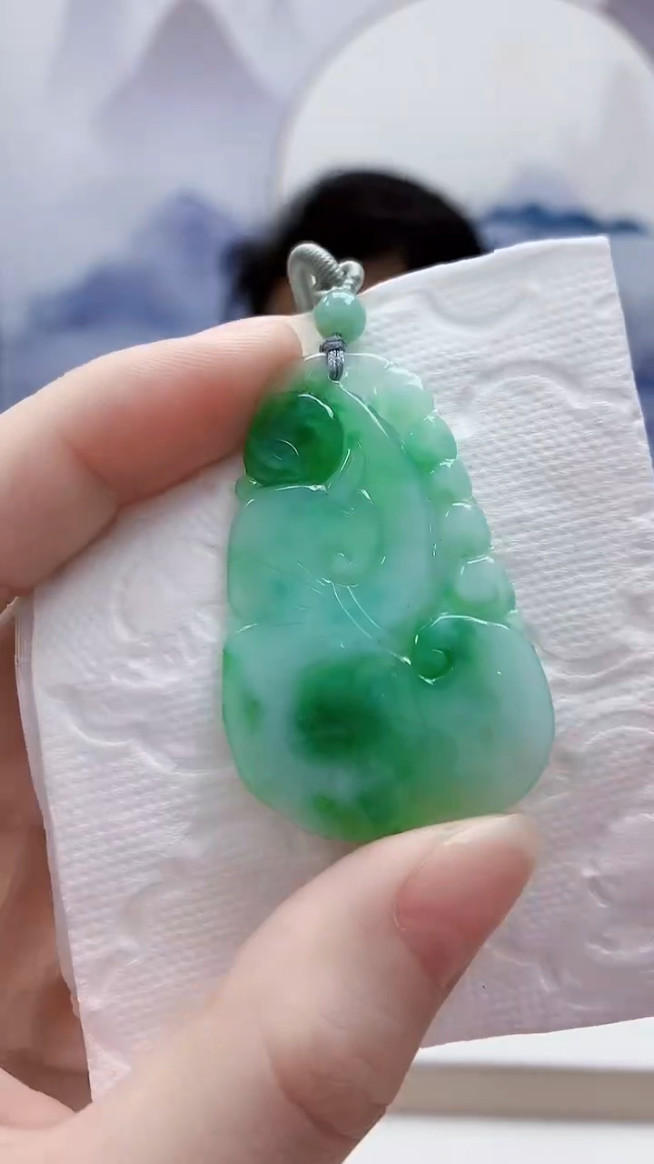 未镶嵌定制翡翠1502ry-毛货挂件15