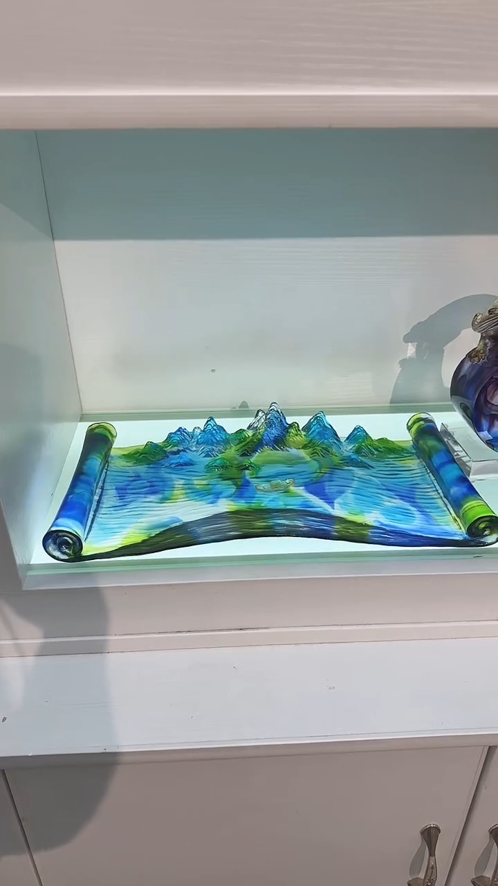 手工艺品琉璃夜*?千里江山