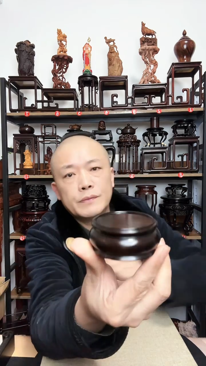 紫砂底座木内径6高3