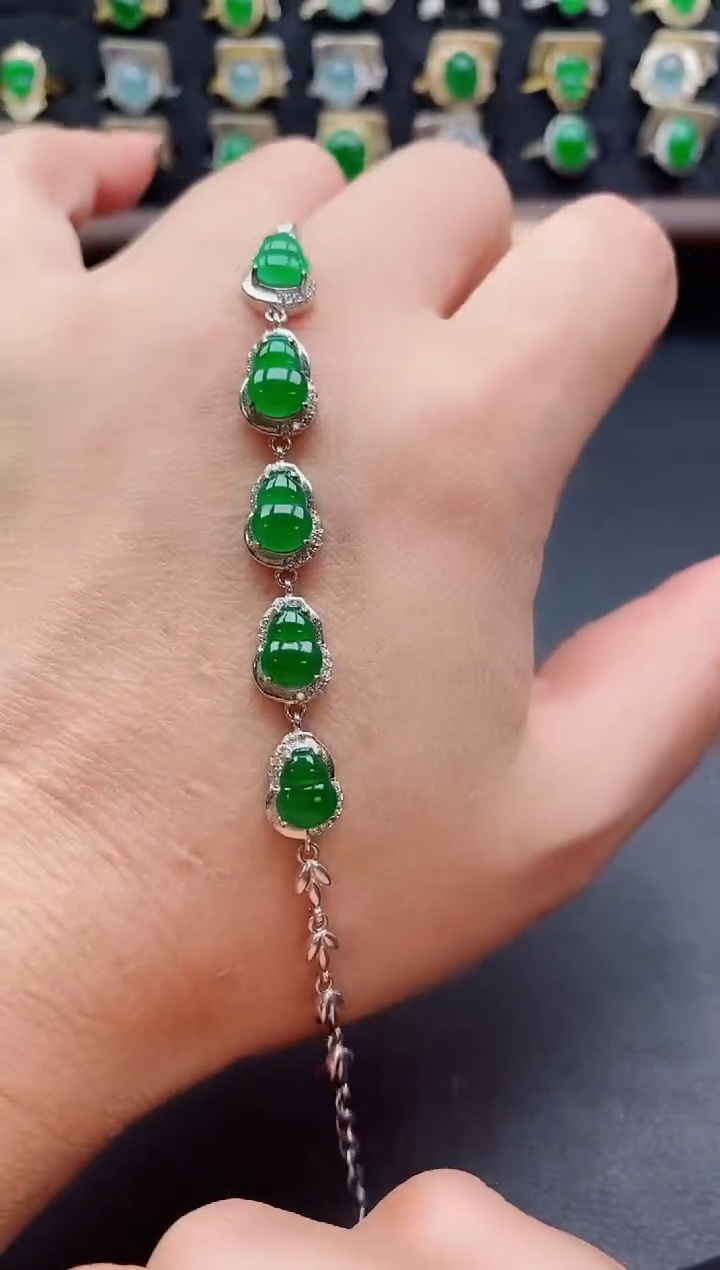 银S925镶嵌戒指翡翠1