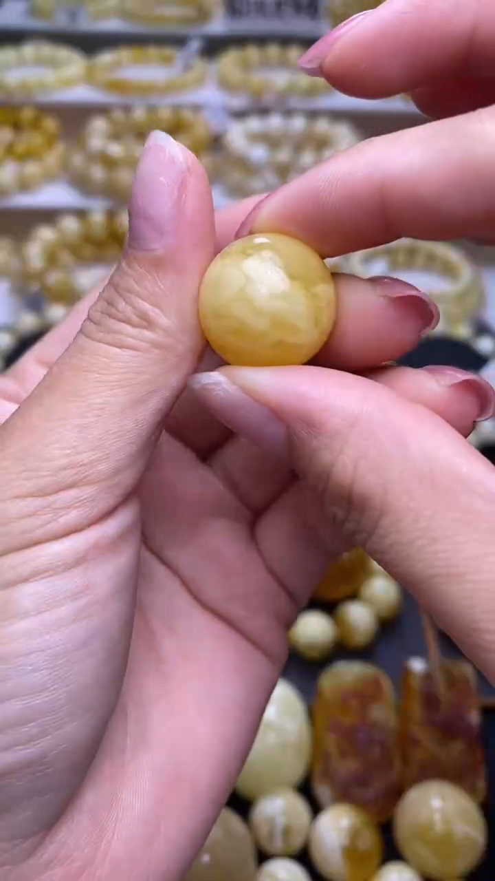 未镶嵌蜜蜡裸石葵.16