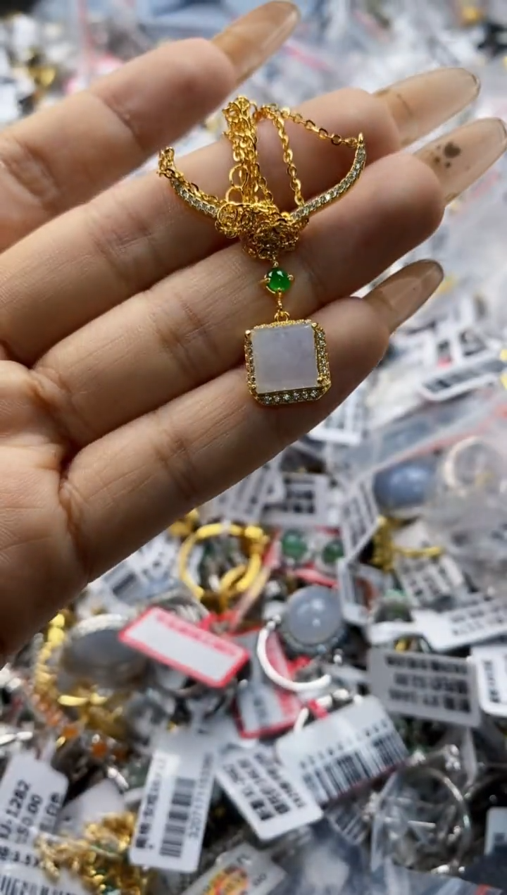 翡翠戒指银S925镶嵌666666   4