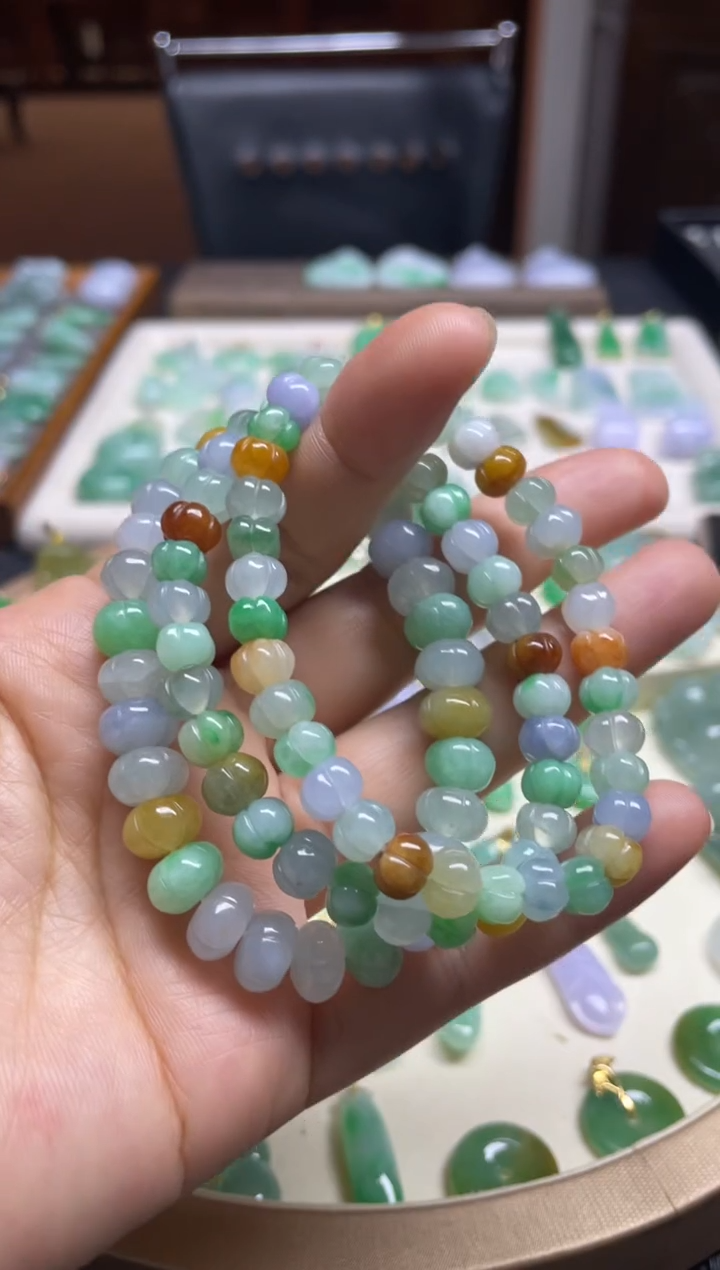 未镶嵌手串翡翠珠串多样性发其一