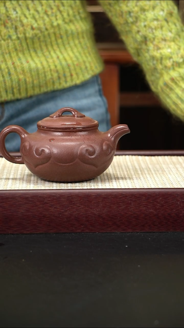 茶壶紫砂桃花泥 大仿古如意 