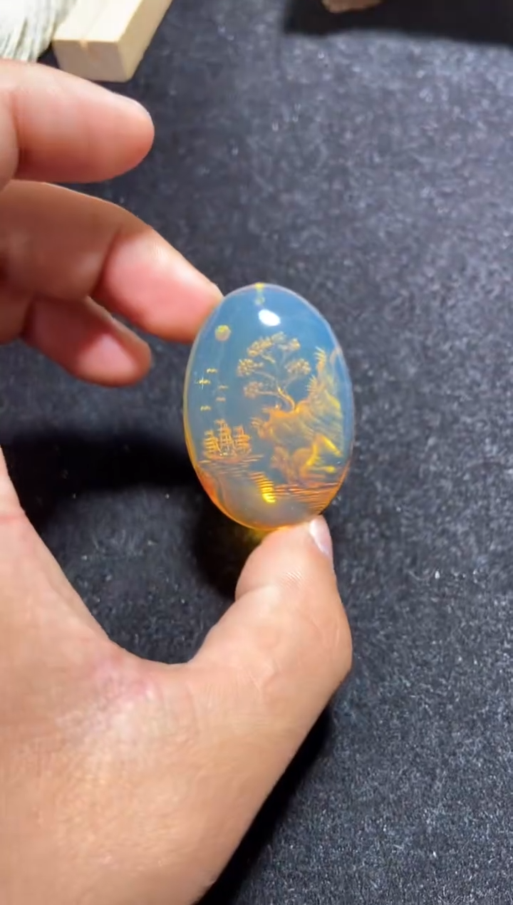 【闪购商品】琥珀颈饰未镶嵌一帆风顺吊坠