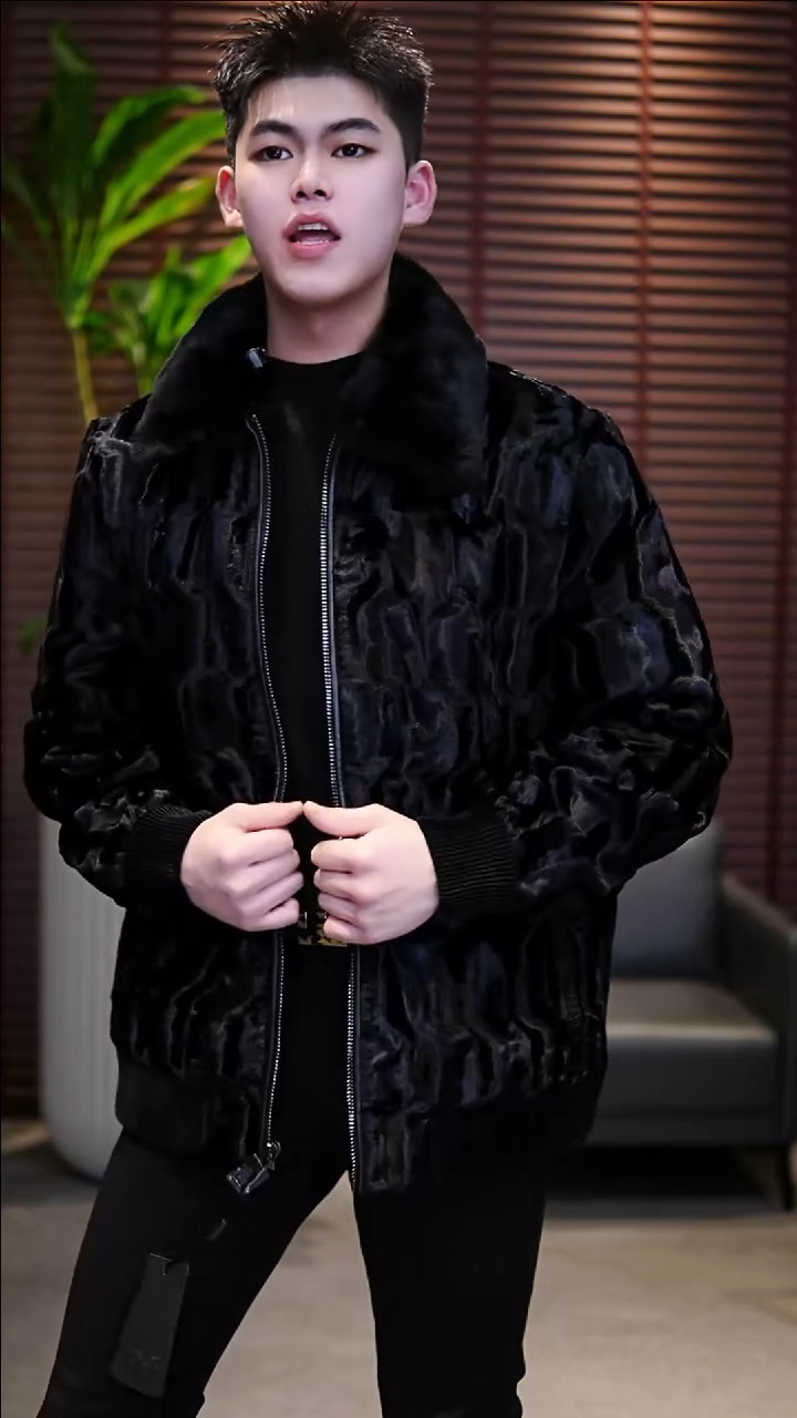 58码（185-205斤）兔毛醋酸鹅绒夹克