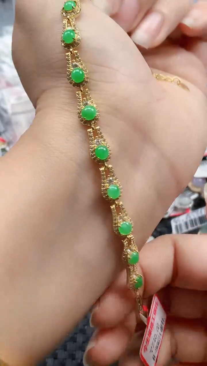 银S925镶嵌戒指翡翠天然A货缅甸翡翠