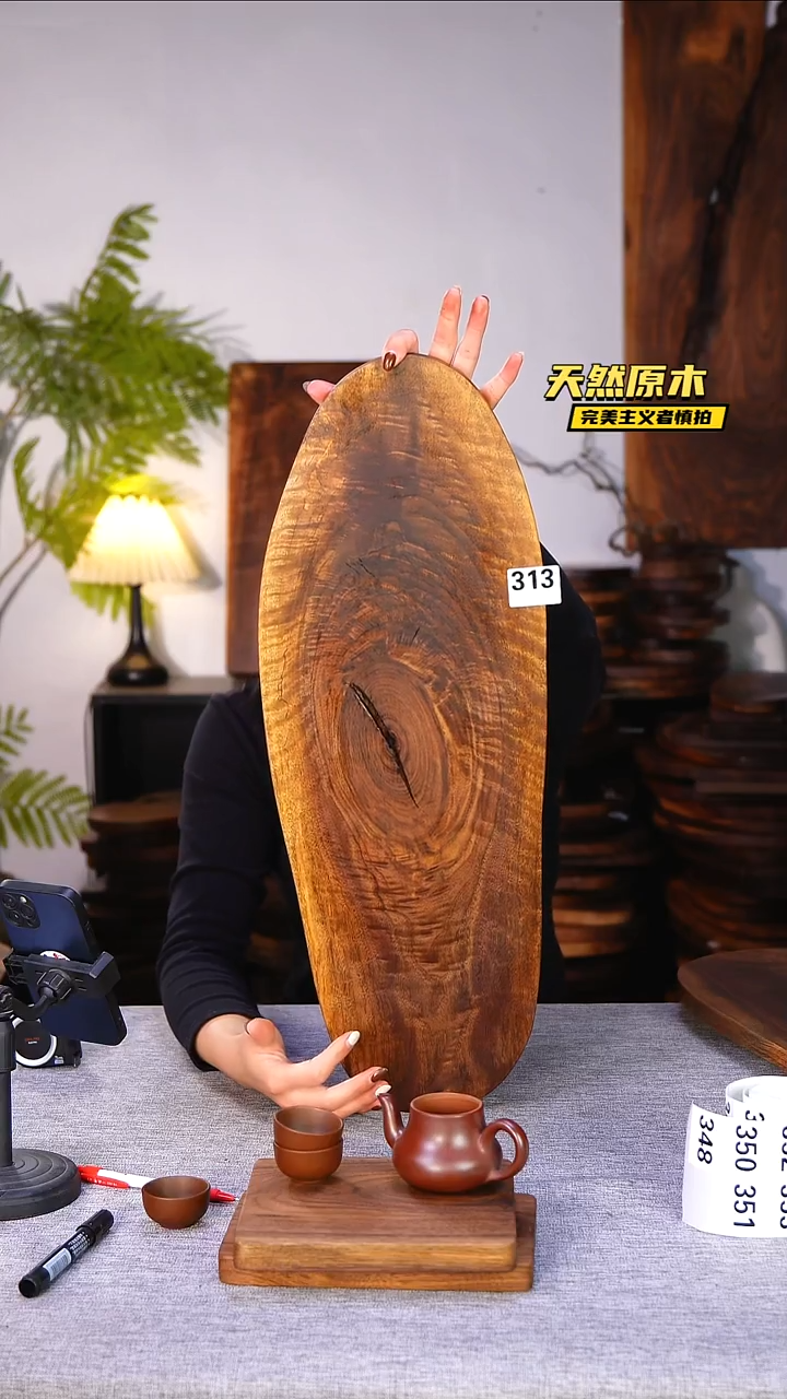 木北美黑胡桃原木.干裂疤结不属于商品质量问题完美主义者慎拍