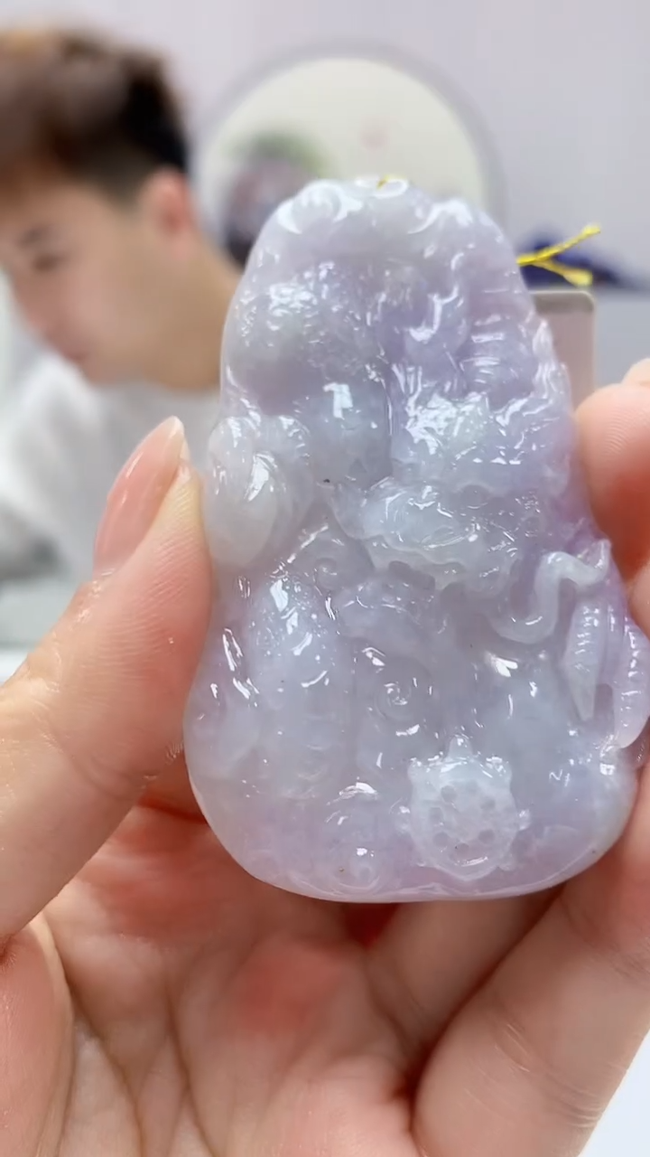 【闪购商品】定制翡翠未镶嵌4868ms-毛货189龙牌