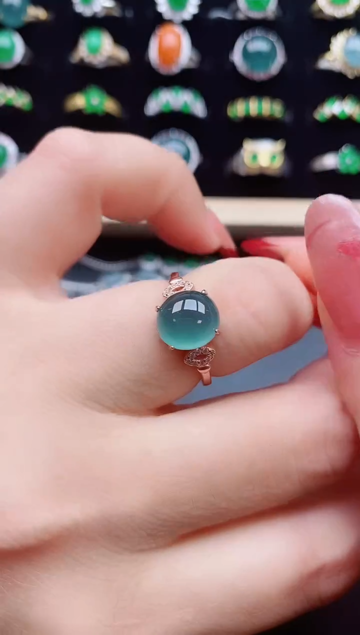 【闪购商品】翡翠戒指银S925镶嵌32321