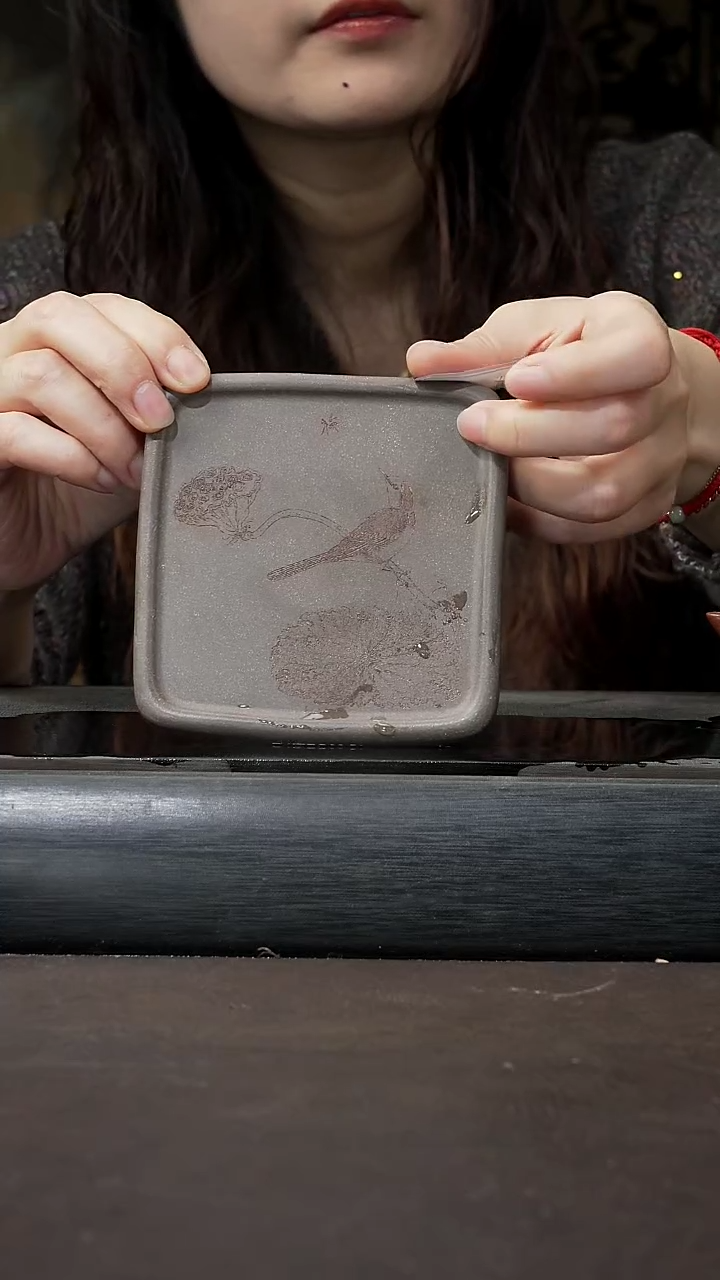 【闪购商品】紫砂茶壶青段 四方 壶承016