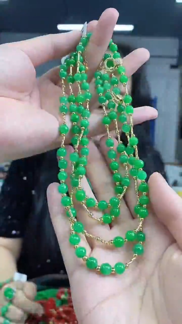 颈饰银S925镶嵌翡翠闪购链接 多样性发其一颜色微差