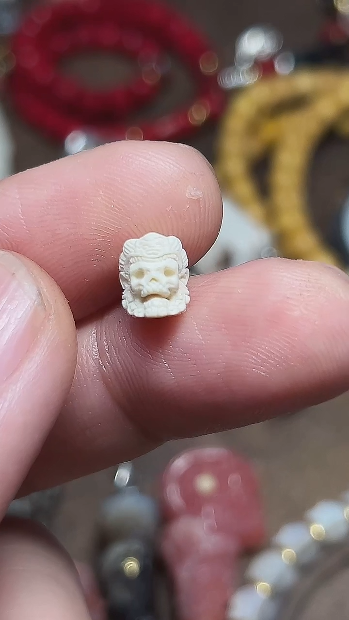 其他猛犸象牙奎将军顶珠8*7mm