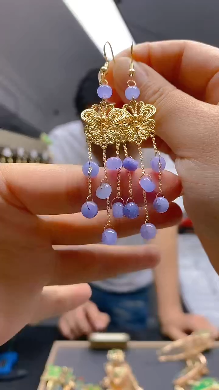 【闪购商品】翡翠耳饰合金0240翡翠耳钩