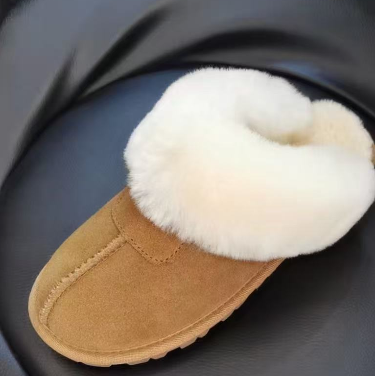 2025冬季新款加绒加厚一脚蹬保暖包头拖4977