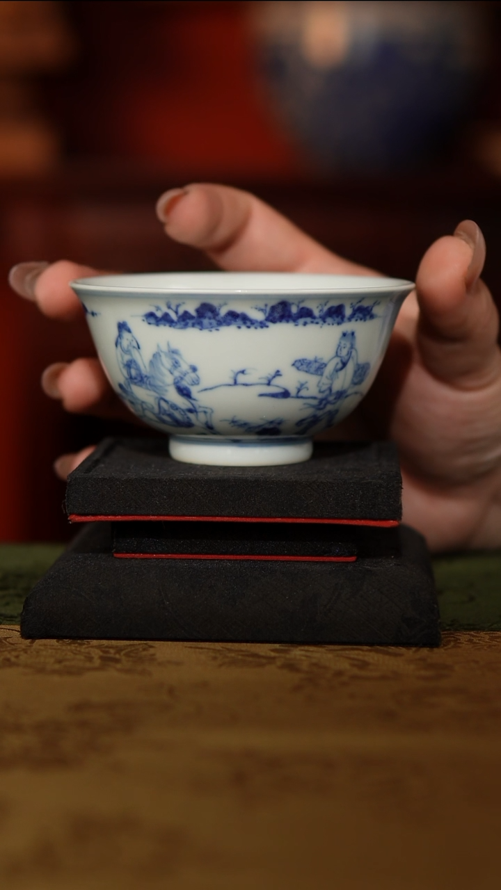 杯子仿明系列  空白期人物 80CC
