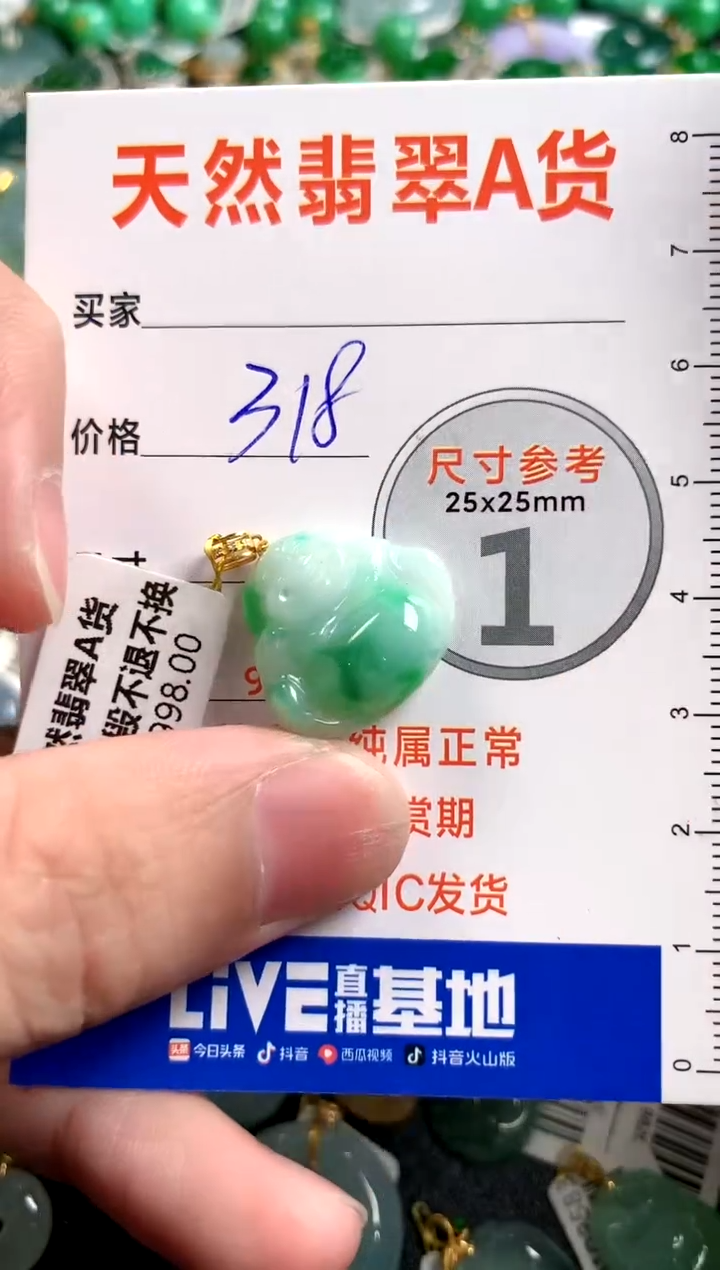 【闪购商品】翡翠颈饰18K金镶嵌0363204341