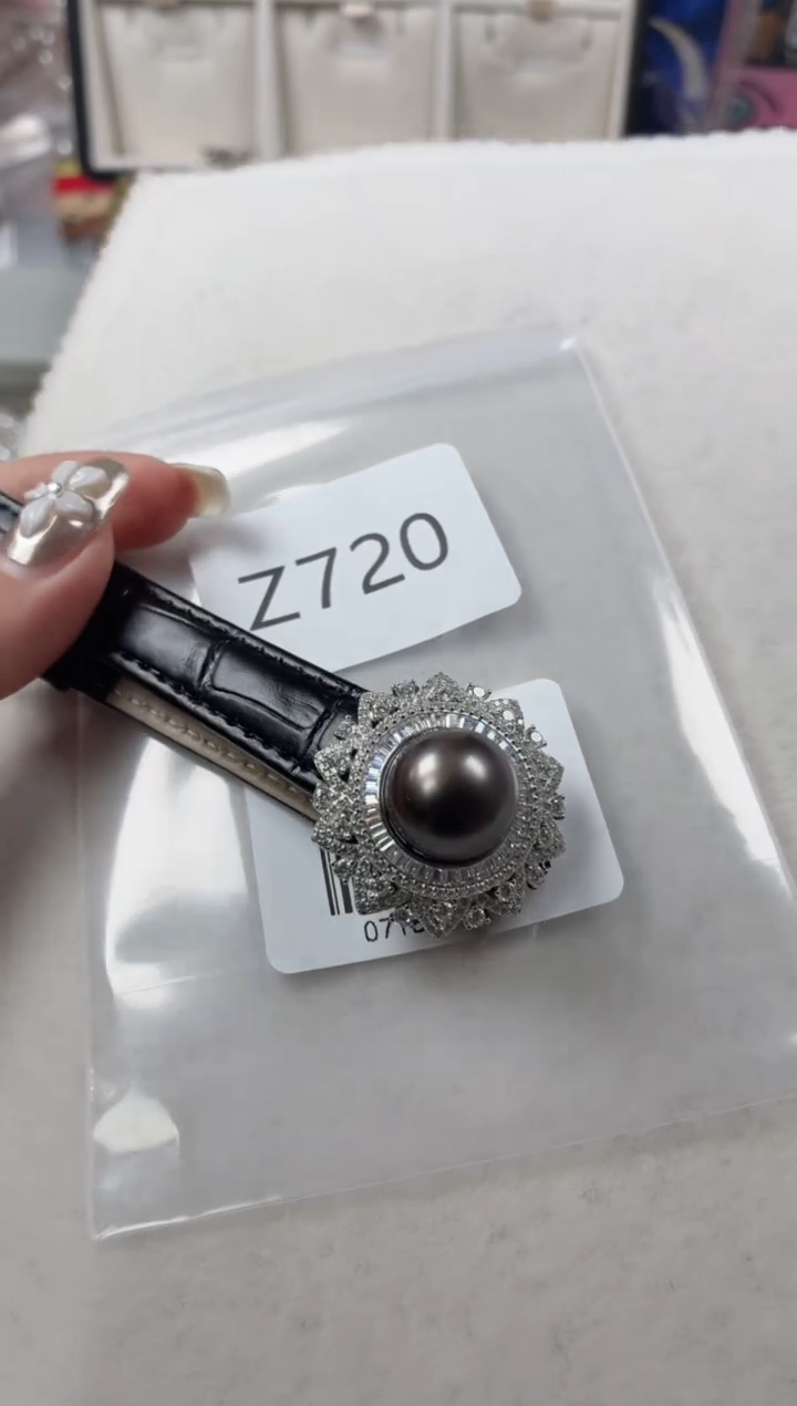 银S925镶嵌手表海水珍珠Z720
