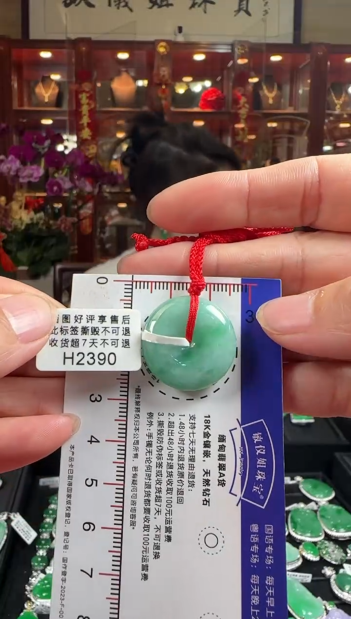 【闪购商品】翡翠颈饰未镶嵌H2390平安扣