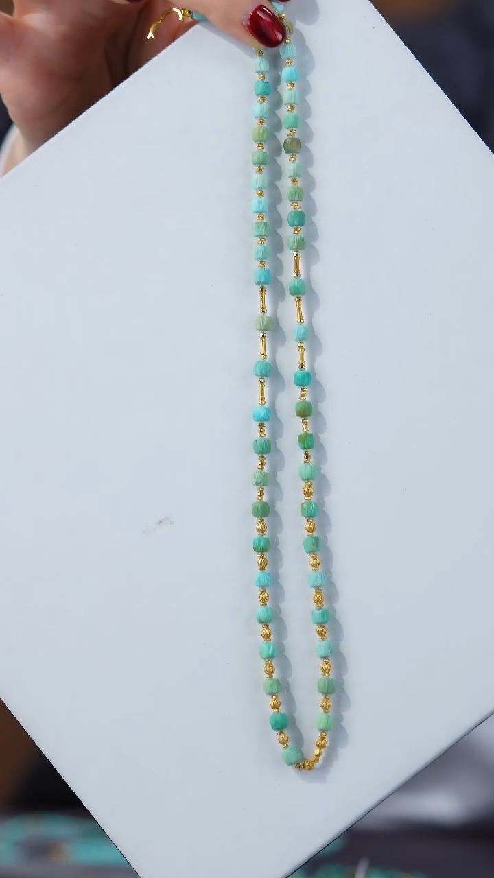 【闪购商品】绿松石项链18K金镶嵌1