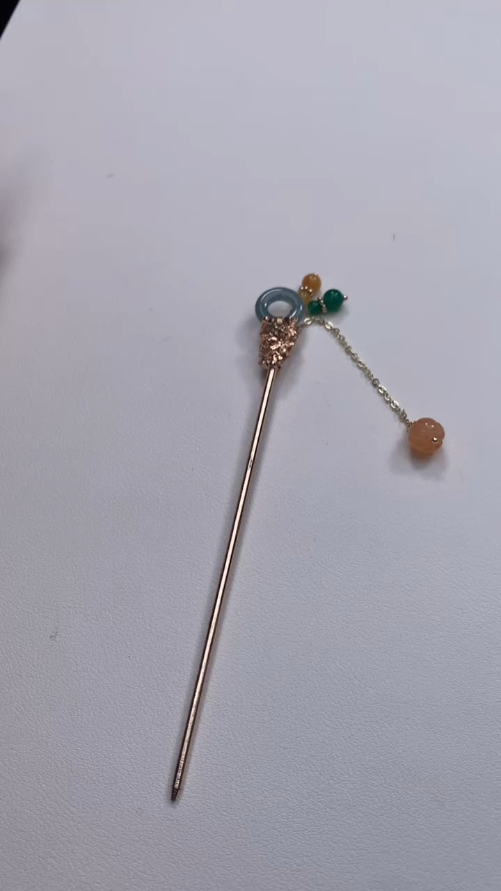 翡翠合金颈饰发簪（危地马拉）