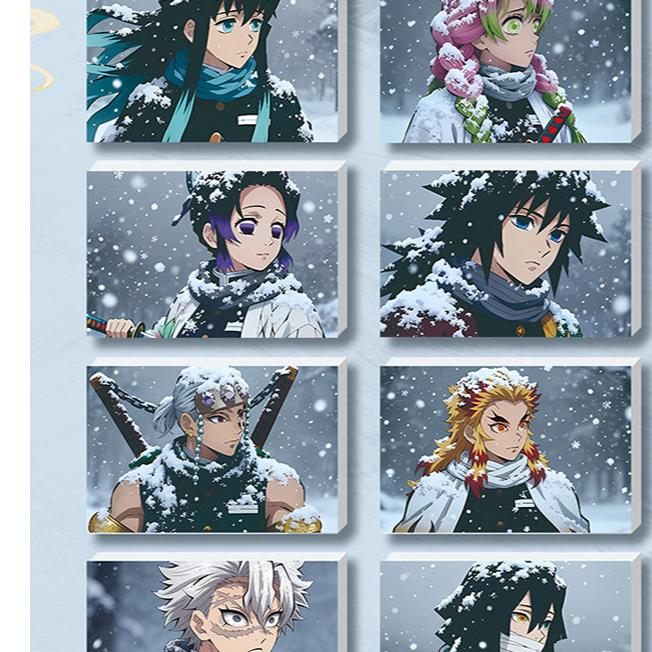 卡哇文创【鬼灭之刃】琥珀水晶砖（插队专用）亚克力加滴胶工艺 