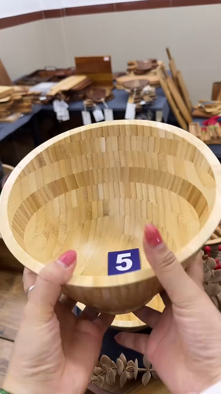 闪购木制品 楠竹沙拉碗