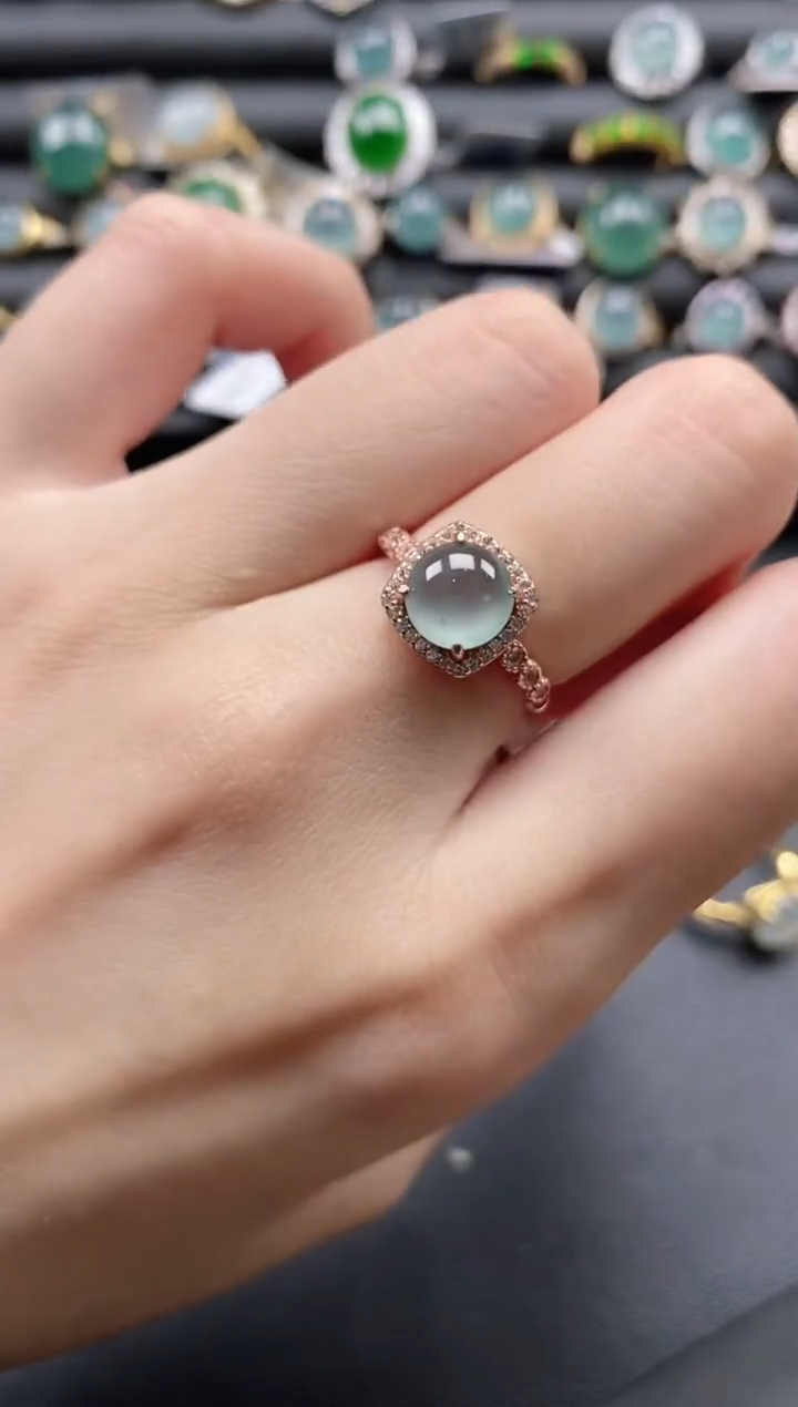 【闪购商品】翡翠戒指银S925镶嵌1111