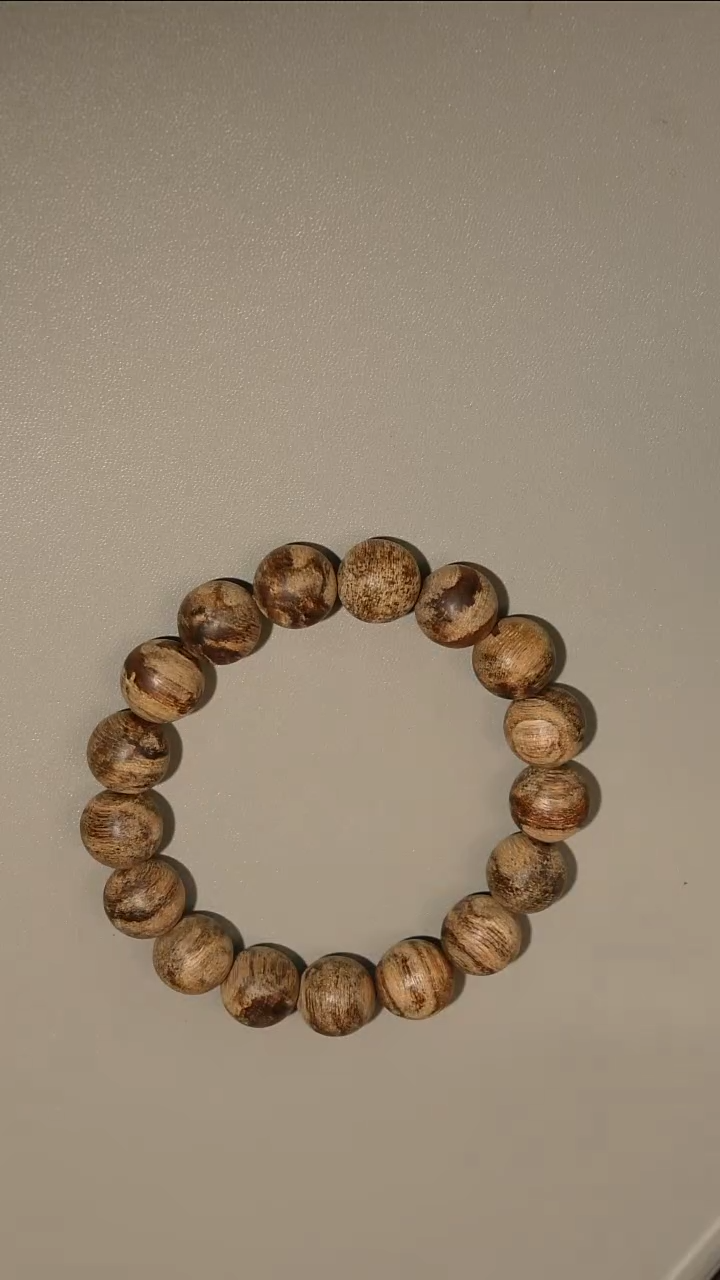 沉香手串柬埔寨棋楠种1.2单圈手串13.28克