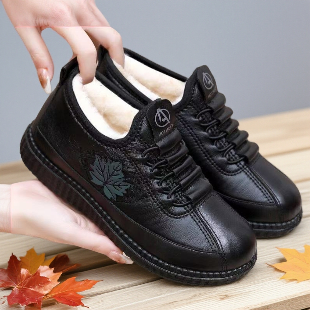 加绒软底防滑中老年妈妈鞋 冬季加厚防水舒适不硌脚保暖棉鞋