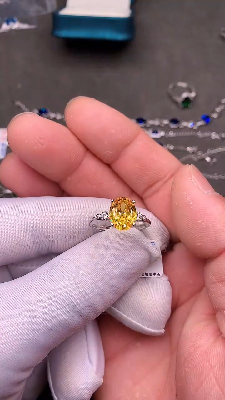 【闪购商品】彩色蓝宝石戒指银S925镶嵌.....