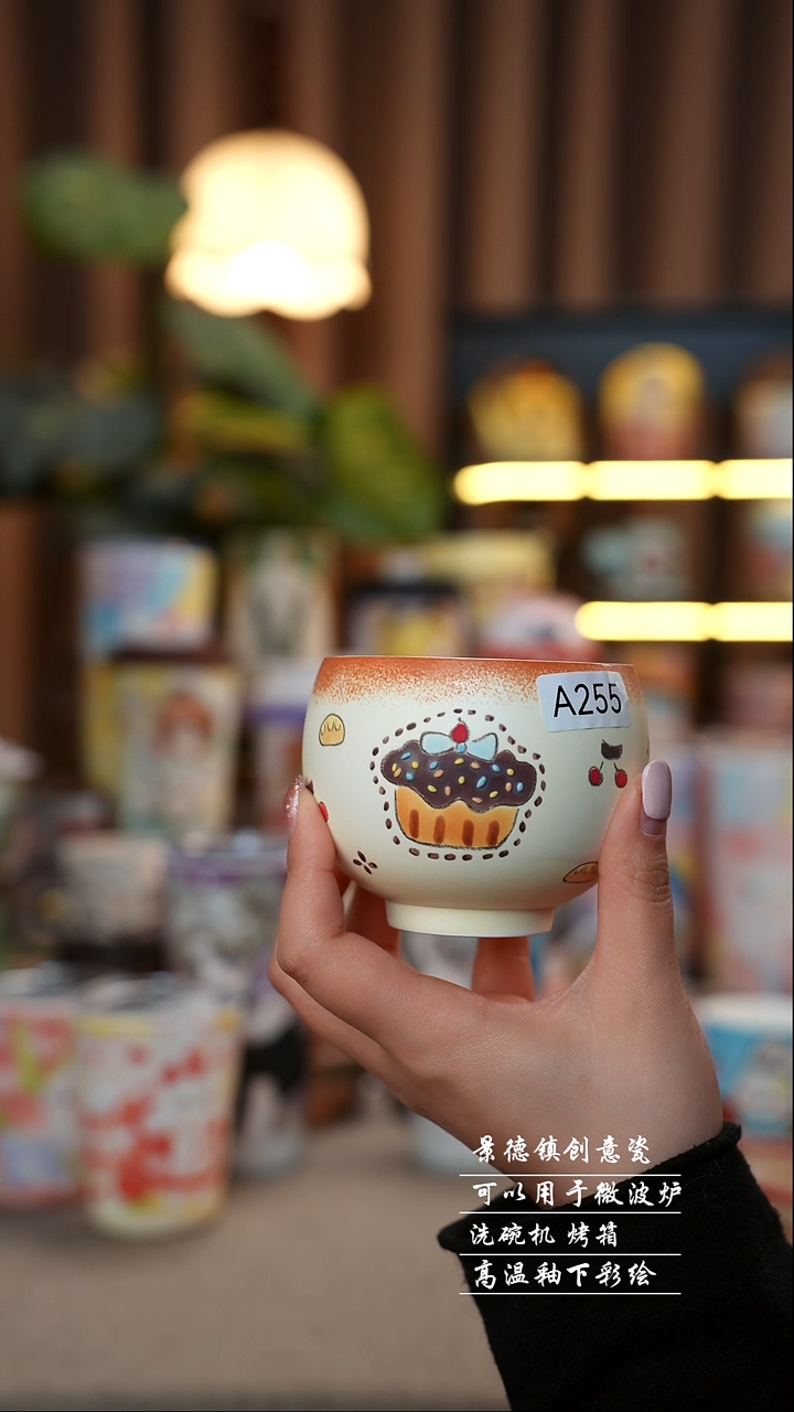蛋杯景德镇陶瓷手工手绘创意瓷A255