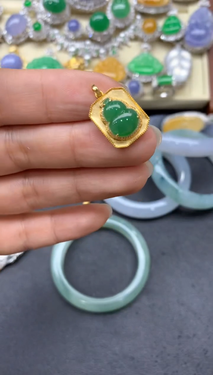 【闪购商品】翡翠颈饰18K金镶嵌433-中国好珍宝