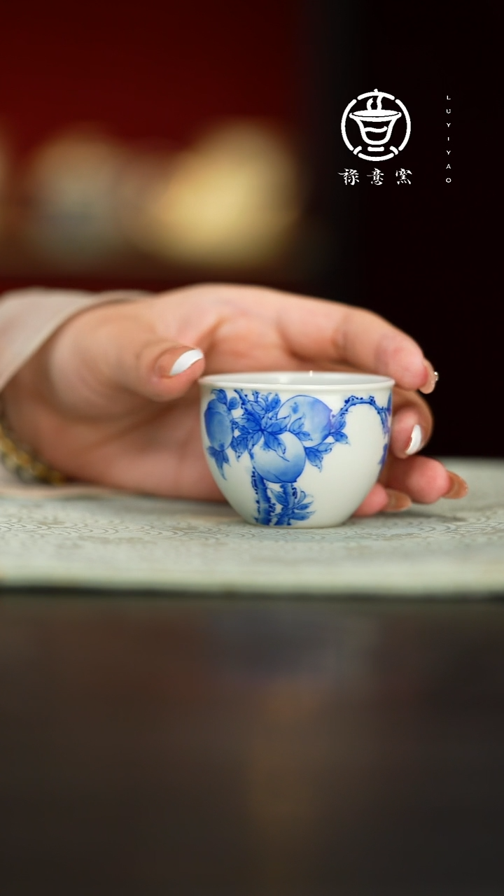 禄意窑桃子小缸杯