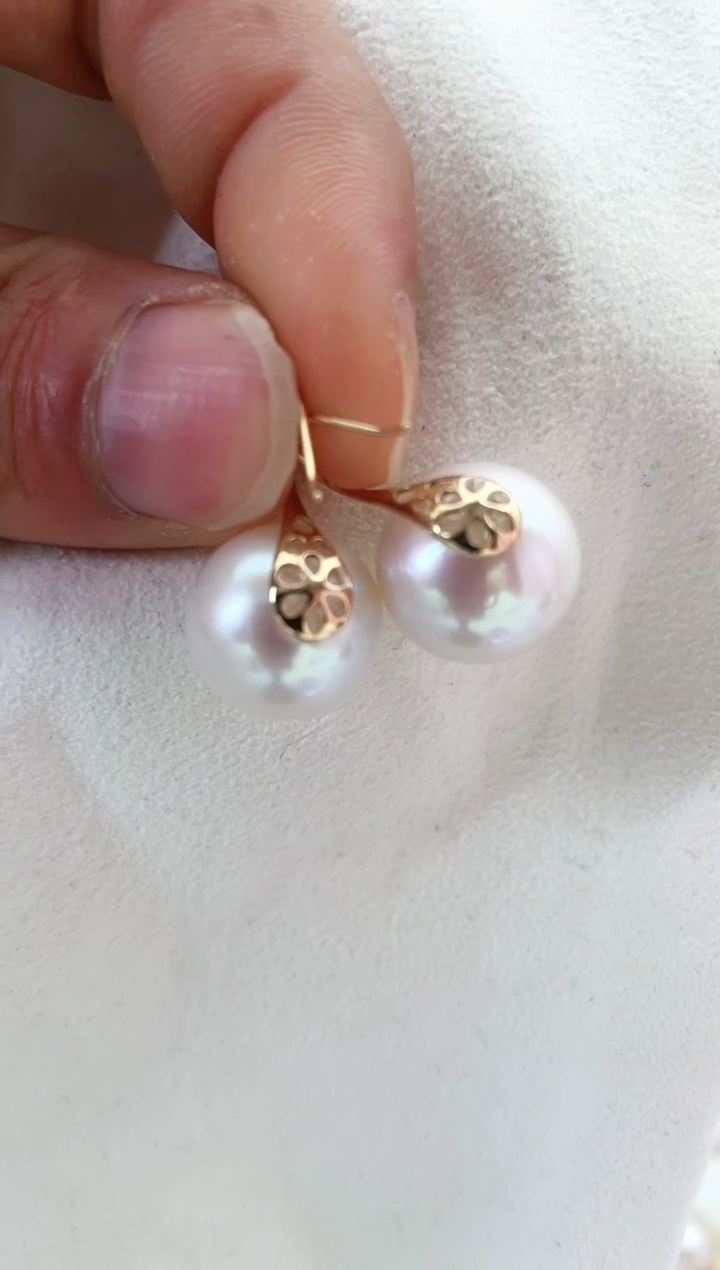 【闪购商品】18K金镶嵌淡水珍珠耳饰1415