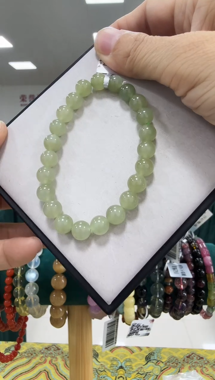 未镶嵌手链和田玉优0721 约8mm