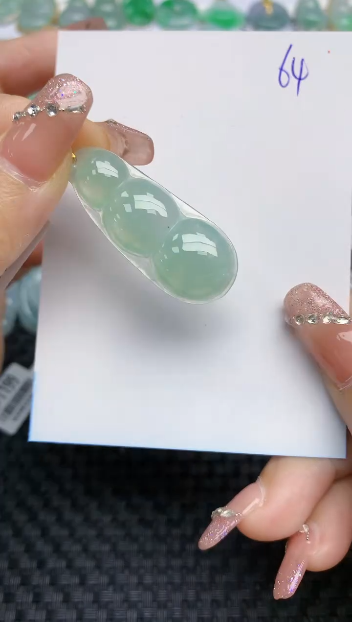 【闪购商品】翡翠颈饰18K金镶嵌天然A货翡翠 64