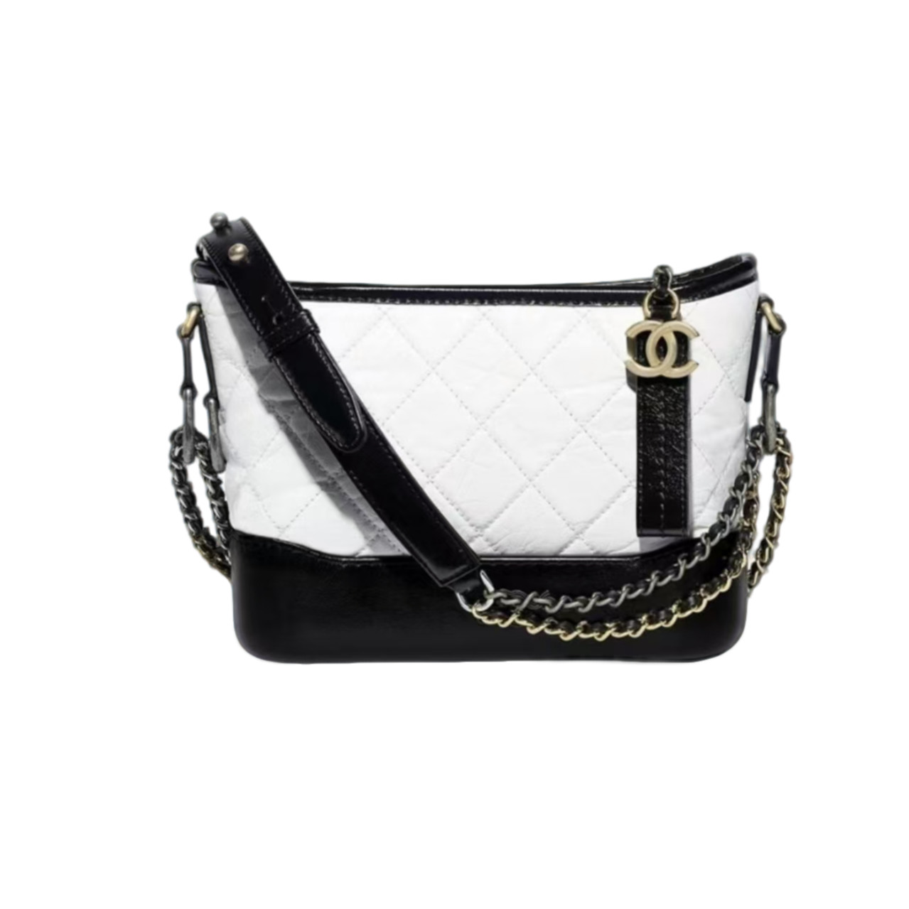 99新 Chanel/香奈儿 【达播专属】白拼黑小号流浪包