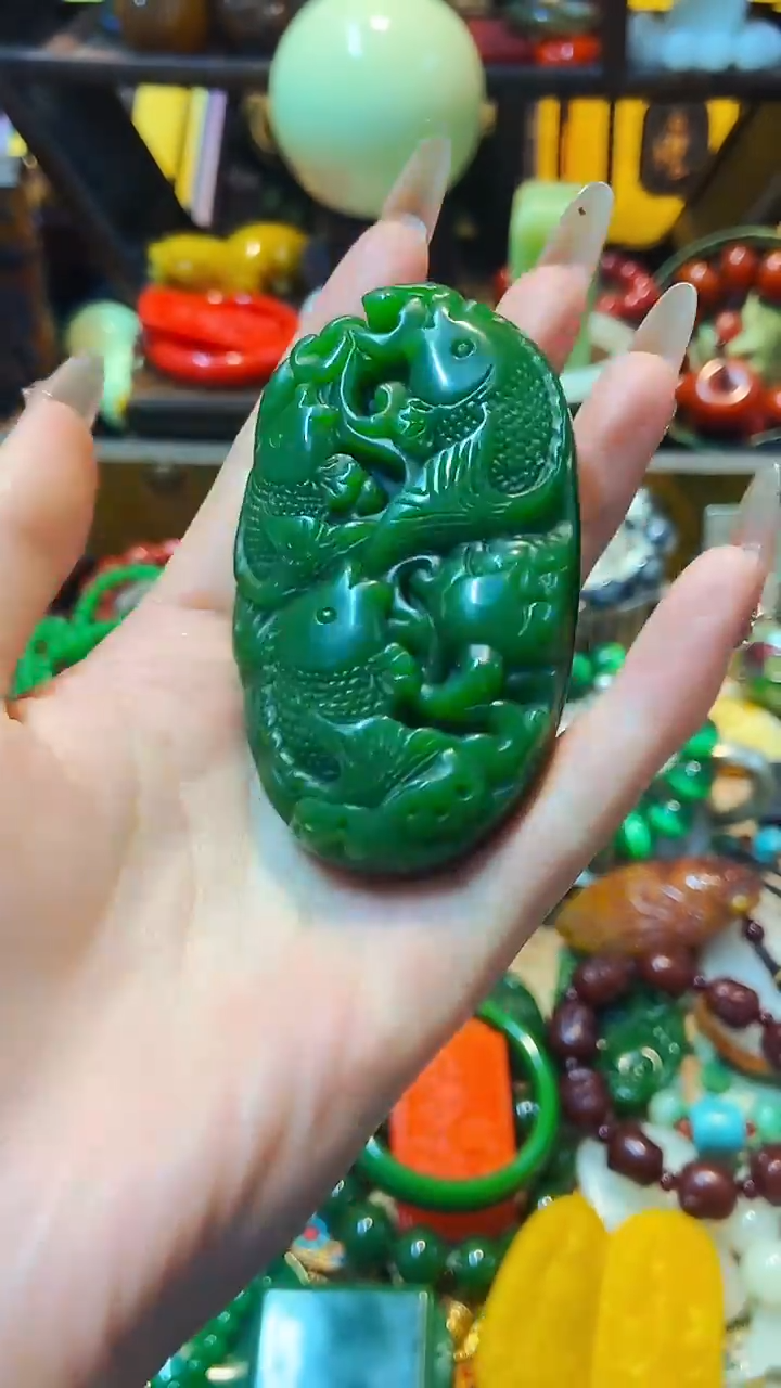 【闪购商品】和田玉（碧玉）挂件未镶嵌主播推荐主播推荐