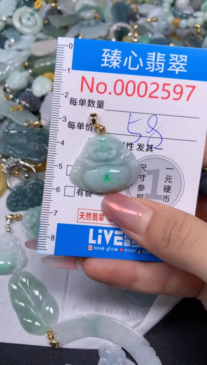 【闪购商品】翡翠颈饰未镶嵌含绳0002597