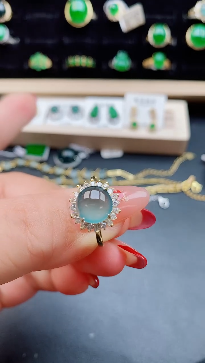 【闪购商品】翡翠戒指银S925镶嵌880550