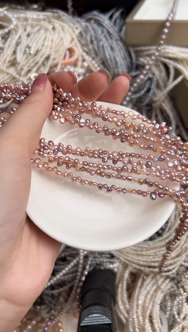 未镶嵌福利淡水珍珠糖果色*花瓣珍珠项链（多样性发一）