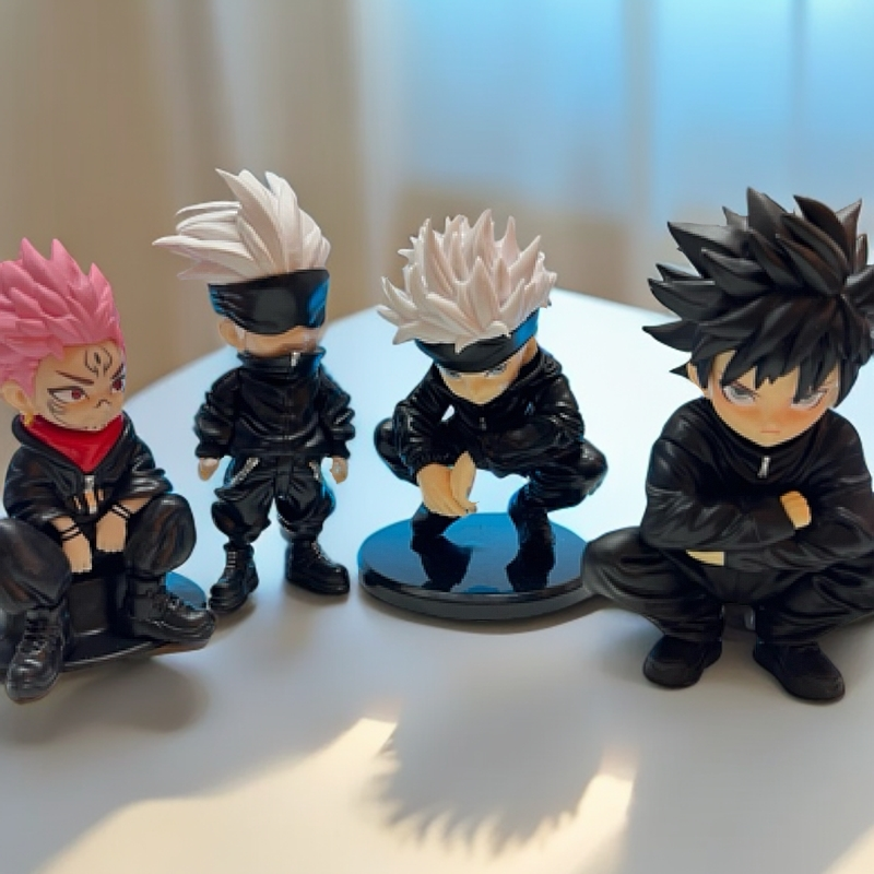 咒术回战手办潮玩站姿五条悟坐姿虎杖悠仁Q版公仔模型车载摆件