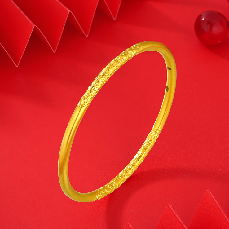 【夏夏专享】足金999 卷草纹  BP 90654  攒金有道